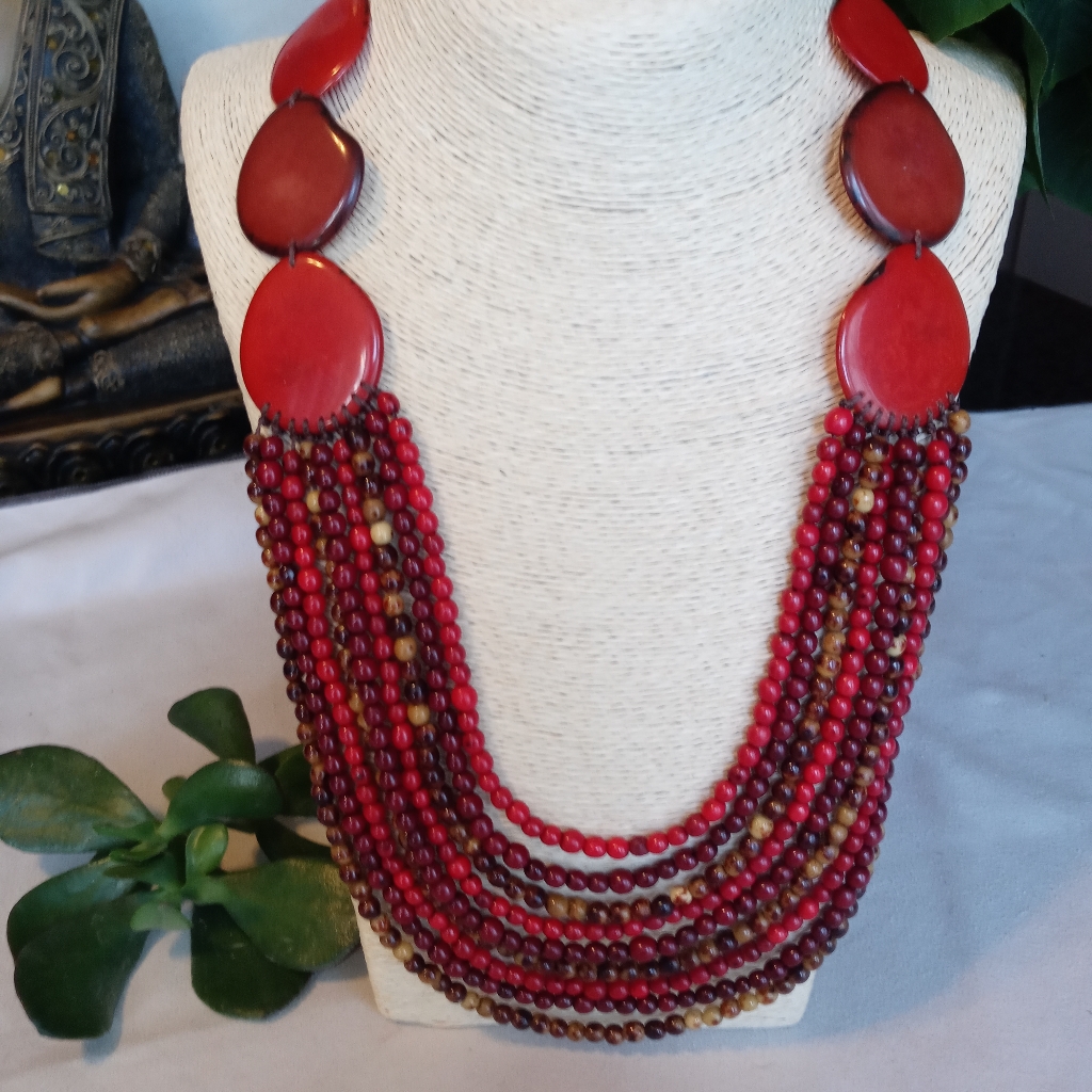 Organic Vegan Multistrand Necklaces
